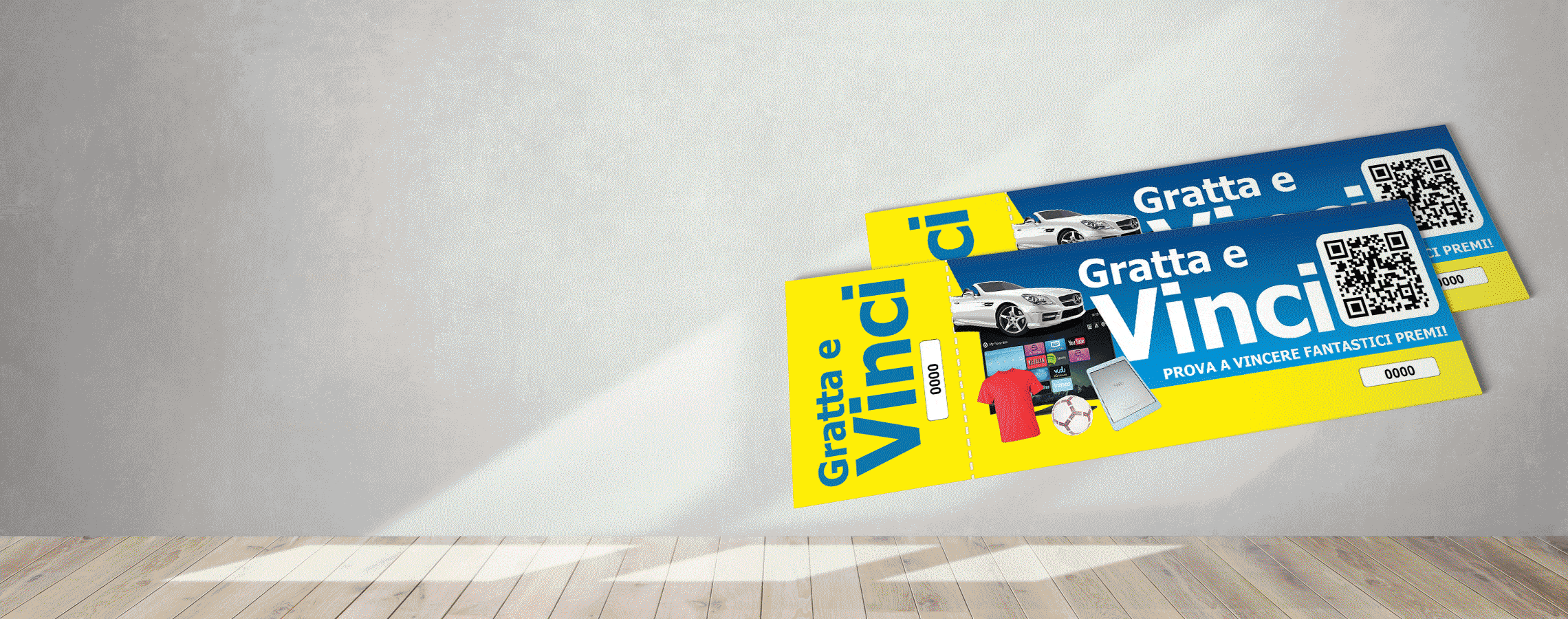 Biglietti gratta e vinci con QR Code